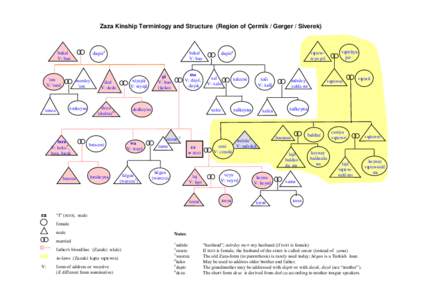 Zaza Kinship Terminlogy and Structure (Region of Çermik / Gerger / Siverek)  dapir5 bakal V: bao