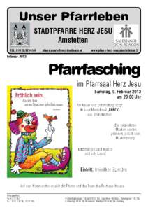 Unser Pfarrleben STADTPFARRE HERZ JESU Amstetten TEL: [removed]removed]