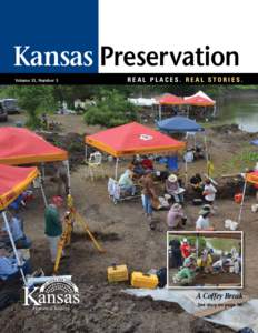 Kansas Preservation Volume 33, Number 3 REAL PLACES. REAL STORIES.  A Coffey Break