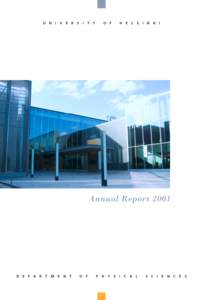 Annual Report 2001, Department of Physical Sciencs