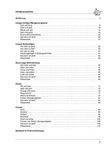Inhaltsverzeichnis Einführung . . . . . . . . . . . . . . . . . . . . . . . . . . . . . . . . . . . . . . . . . . . . . . . . . . . . . . . . . . . . . . . . . . . . . . . 4  Längen-/Größen-/Mengenvergleiche