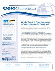 June[removed]ColoConnections What’s Causing Price Increases in Telephone and TV Services?