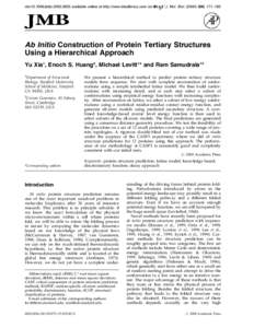 doi:jmbiavailable online at http://www.idealibrary.com on  J. Mol. Biol, 171±185 Ab Initio Construction of Protein Tertiary Structures Using a Hierarchical Approach