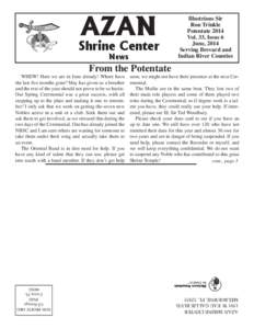 AZAN  Shrine Center News  Illustrious Sir