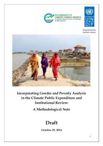 Incorporating Gender and Poverty Analysis in the Climate Public Expenditure and Institutional Review: A Methodological Note  Draft