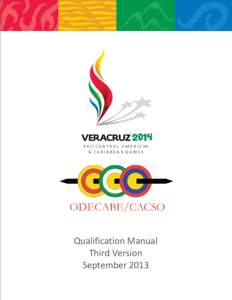 Qualification Manual Third Version September 2013