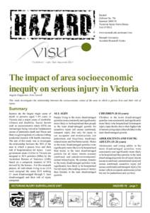 Hazard (Edition No. 70) Summer[removed]Victorian Injury Surveillance Unit (VISU) www.monash.edu.au/muarc/visu