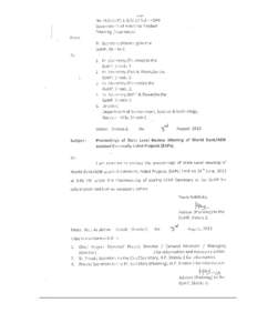 Proceedings of the State Level Review meeting of World Bank/ADB assisted Externally Aided Projects (EAPs) held on 25th June, 2013 at 3.00 PM at Conference Hall, 6th Floor, Armsdale Building, HP Secretariat, Shimla-2 und