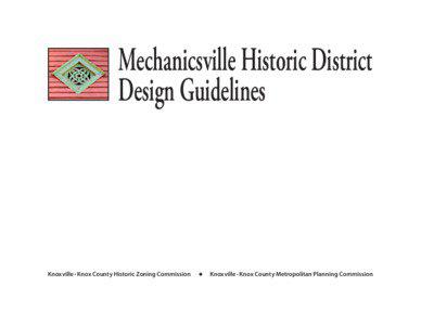 Mechanicsville Design Guidelines_2011 Update.indd