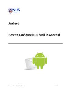 Microsoft Word - How to configure NUS Email in Android.doc