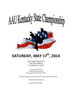 th  SATURDAY, MAY 17 , 2014 Dixie Heights High School 3010 Dixie Highway Fort Mitchell, KY 41017