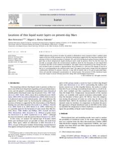 Optical materials / Planetary geology / Water on Mars / CRISM / Martian geyser / Mars Reconnaissance Orbiter / Water vapor / Properties of water / Martian Gullies / Spaceflight / Mars / Water