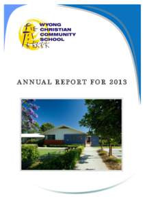 A N N UA L R E P O R T F O R[removed]  ANNUAL REPORT FOR 2013 Page 2