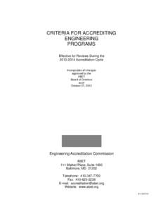 Engineering Accreditation Commission Criteria, [removed]Cycle