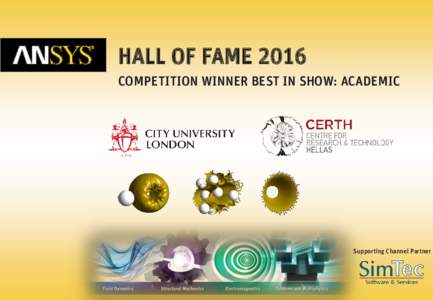 HALL OF FAME 2016 COMPETITION WINNER BEST IN SHOW: ACADEMIC Supporting Channel Partner  
