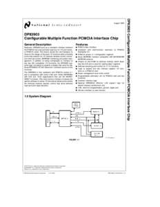 DP83903 Configurable Multiple Function PCMCIA Interface Chip General Description Features