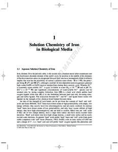 1  Aqueous Solution Chemistry of Iron ED