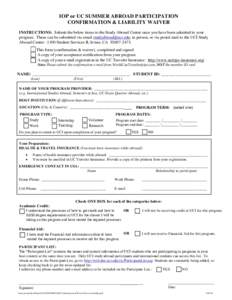 IOP PARTICIPATION CONFIRMATION FORM