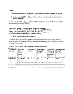 Documentation of BLM Wilderness Inventory Findings on Record Unit 204