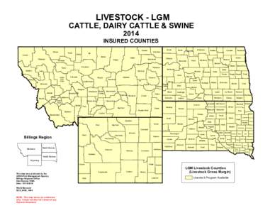 LIVESTOCK - LGM  CATTLE, DAIRY CATTLE & SWINE[removed]INSURED COUNTIES