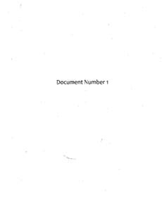 Document Number 1  ./ U.S. Department of Energy Office of Inspector General