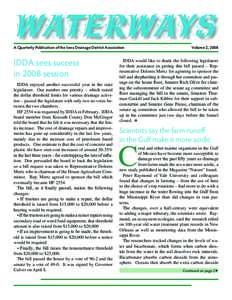 WATERWAYs  of the Iowa Drainage District DistrictAssociation Association A Quarterly Publication of