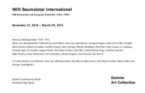 Germany / Nationality / Kunstmuseum Stuttgart / Adolf Hölzel / Oskar Schlemmer / Max Ackermann / Baumeister / Modern art / Max Bill / Bauhaus / Visual arts / Willi Baumeister
