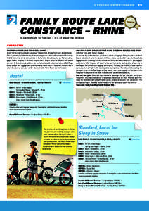 CYCLING SWITZERLAND | 19  FAMILY ROUTE LAKE CONSTANCE – RHINE  P R E M IU M