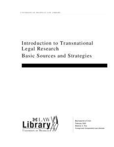 Introduction to Transnational Legal Research