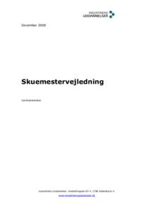 DecemberSkuemestervejledning Værktøjstekniker  Industriens Uddannelser, Vesterbrogade 6DKøbenhavn V.