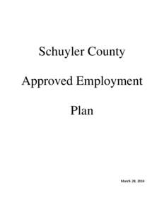 Schuyler County Approved Employment Plan March 28, 2014