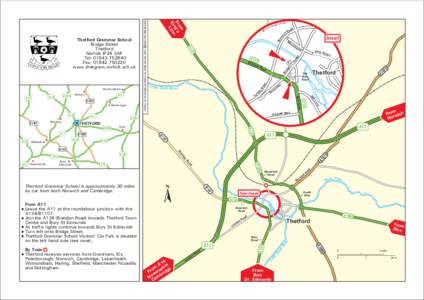 Suffolk / A1065 road / Thetford / A14 road / A1101 road / A143 road / Bury St Edmunds / A140 road / A134 road / Roads in England / Counties of England / Norfolk