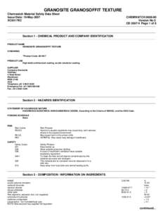 Chemwatch Australian MSDS