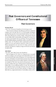 Past Governors  Tennessee Blue Book Past Governors and Constitutional Officers of Tennessee