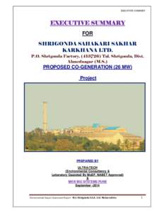 Microsoft Word - Exicutive summery shrigonda