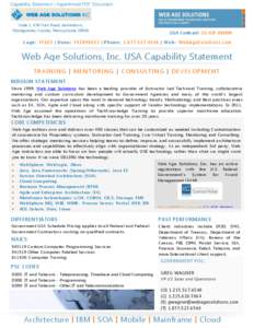 Capability Statement | Hyperlinked PDF Document  Suite 1, 436 York Road, Jenkintown,