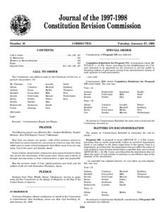 Journal of the[removed]Constitution Revision Commission Number 18 CORRECTED