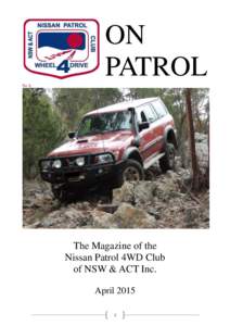 ON PATROL No 8. The Magazine of the Nissan Patrol 4WD Club