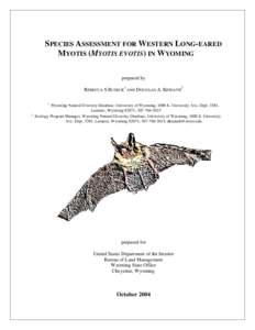 Fringed Myotis / Southwestern Myotis / Northern long-eared myotis / Bats of the United States / Mouse-eared bats / Long-eared Myotis / Vesper bat