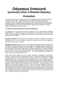 Microsoft Word - Odysseus Unwound.doc