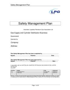 Generic Queensland Safety Management Plan template