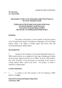 LC Paper No. CB[removed])  For discussion on 7 March[removed]Subcommittee to Follow Up the Outstanding Capital Works Projects of