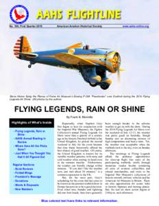 AAHS FLIGHTLINE No. 189, First Quarter 2015 American Aviation Historical Society	  www.aahs-online.org