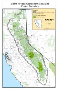 Sierra Nevada Geotourism MapGuide Project Boundary Fremont National Forest Legend