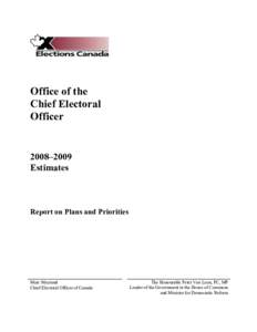 Office of the Chief Electoral Officer 2008–2009 Estimates