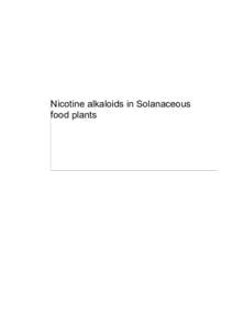 Nicotine in Solanaceous food plants
