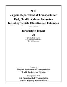 2012 Virginia Department of Transportation Daily Traffic Volume Estimates