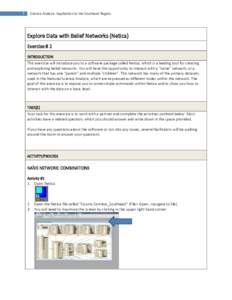 1  Science Analysis: Application to the Southeast Region Explore Data with Belief Networks (Netica) Exercise # 2