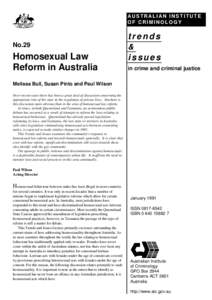 Homosexual law reform in Australia