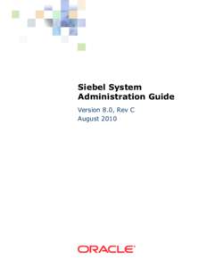 Siebel System Administration Guide